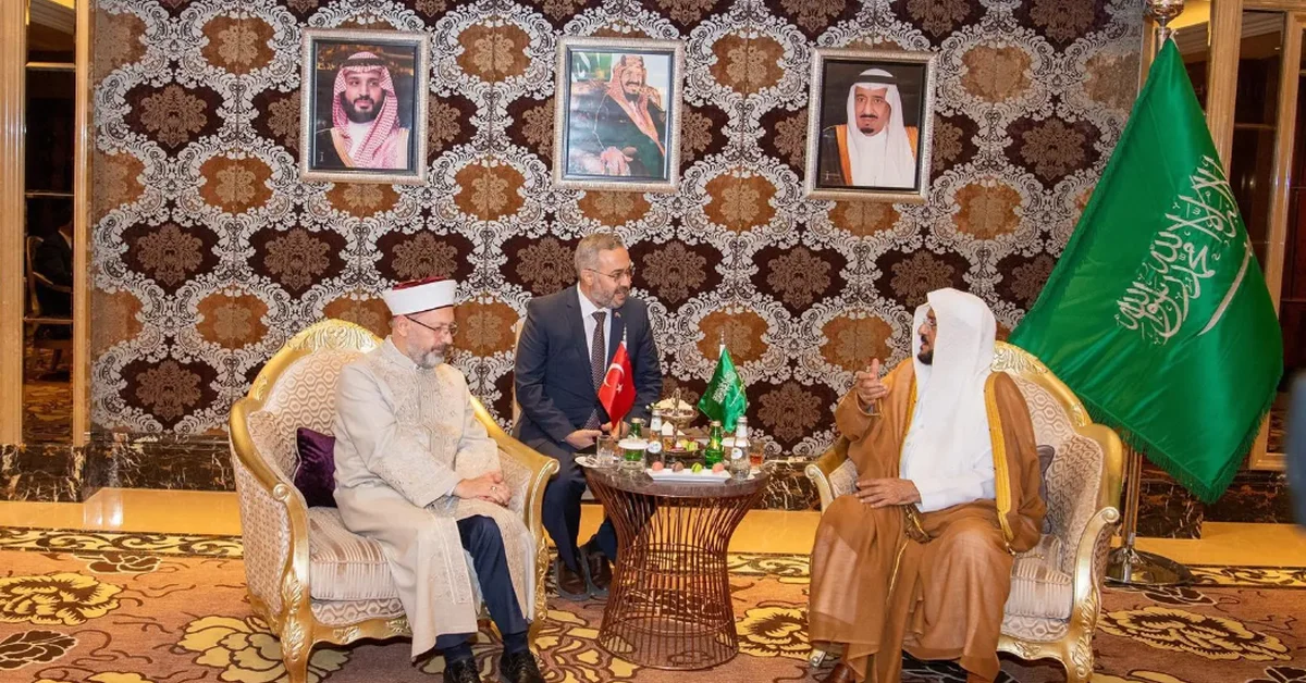 Minister of Islamic Affairs Engages with Turkish Religious Affairs President - Main Image