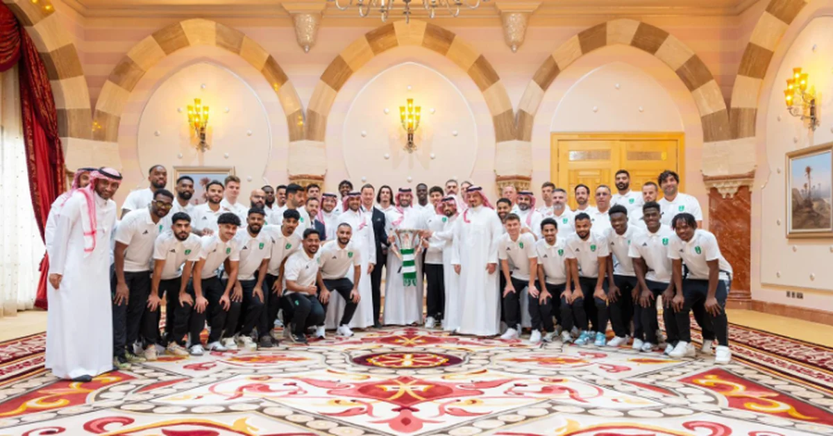 HRH the Crown Prince Receives Sport Minister, SAFF President, and Al-Ahli Club Officials, Players Following AFC Champions League Elite Triumph - Main Image