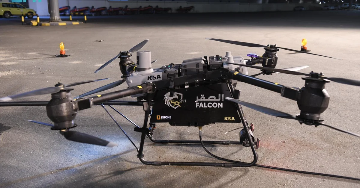 Civil Defense Unveils AI-Powered 'Falcon' Drone for Hajj Firefighting, Rescue - Main Image