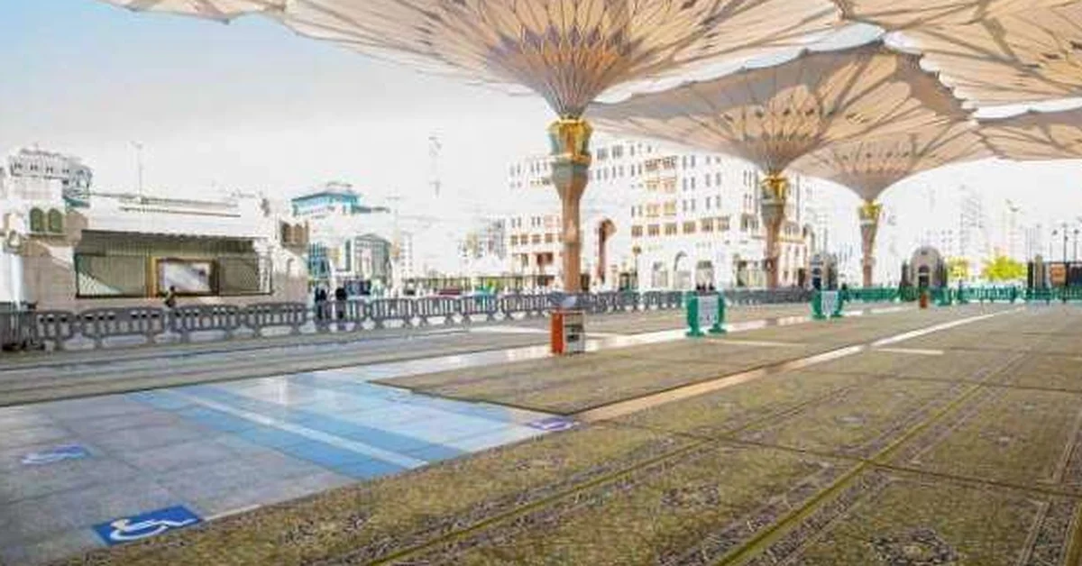 Prophet's Mosque's Carpets Serviced for the Comfort of Worshippers - Main Image
