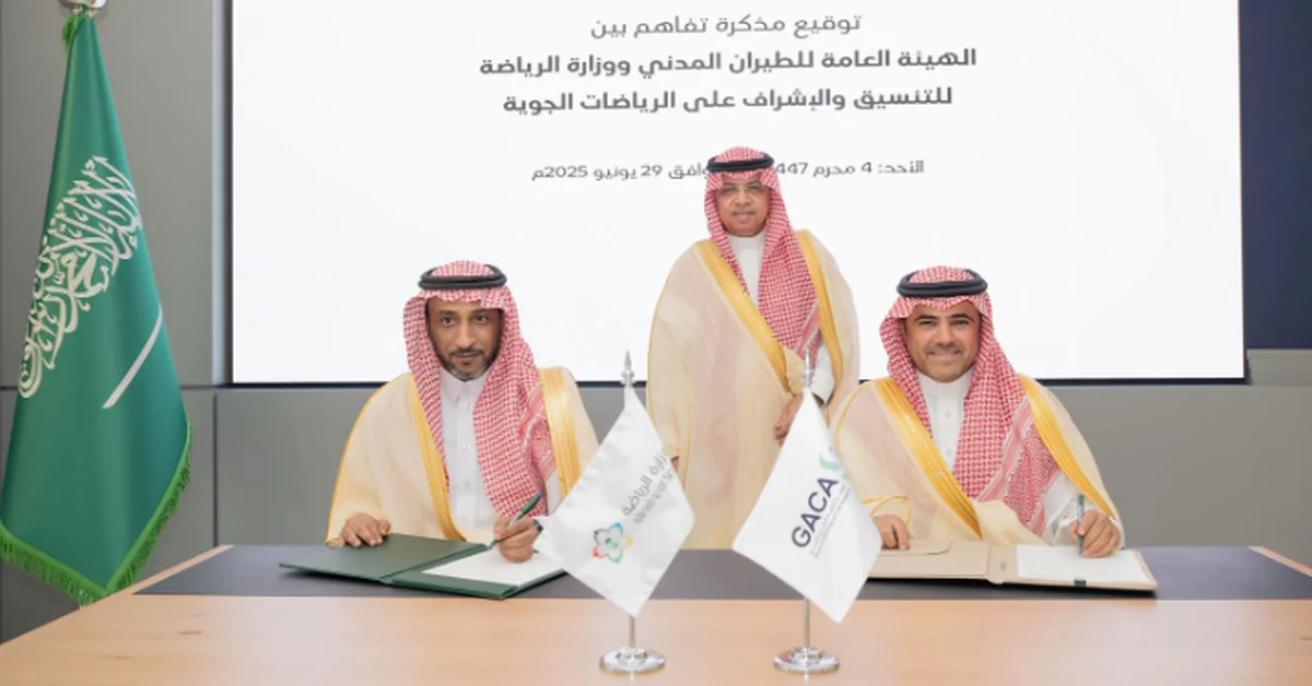GACA, Ministry of Sport Sign MoU for Coordination and Supervision of Air Sports - Main Image