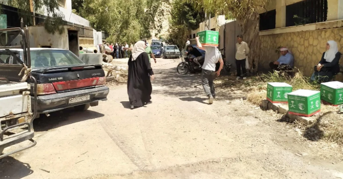 KSrelief Distributes 1,179 Food Baskets to Syrian Families in Rural Damascus - Main Image