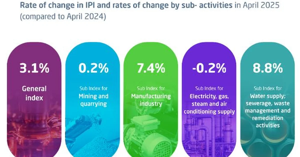 GASTAT: Industrial Production Index Rises by 3.1% in April 2025 - Main Image