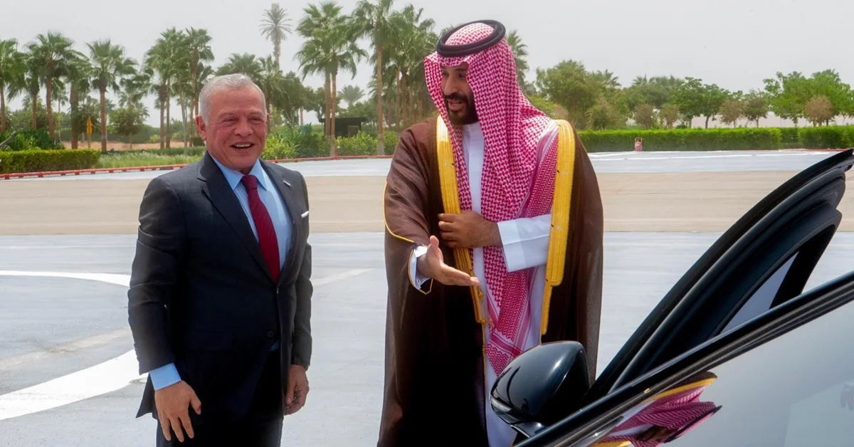 HRH the Crown Prince Welcomes King of Jordan upon Arrival in NEOM - Main Image