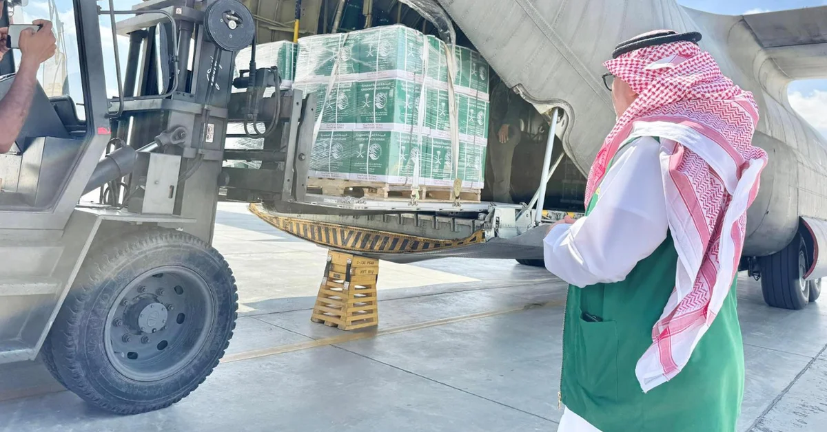 63rd Saudi Relief Plane Arrives in Egypt for Gaza - Main Image