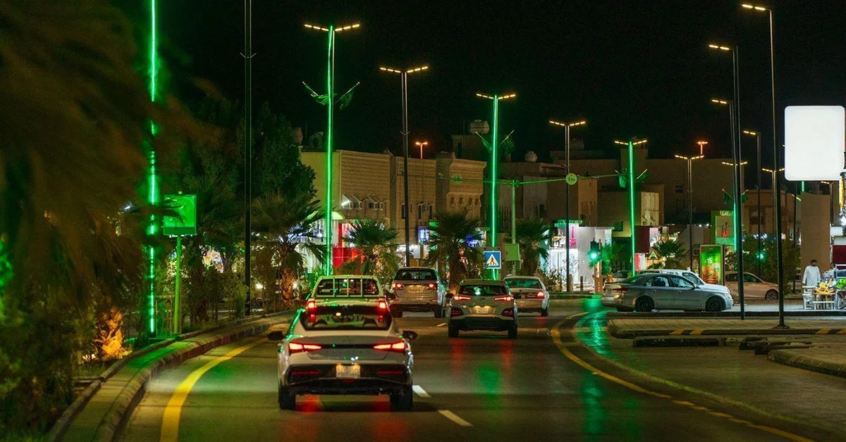 Rafha Streets, Squares Adorned in Green Ahead of 95th Saudi National Day Celebrations - Main Image