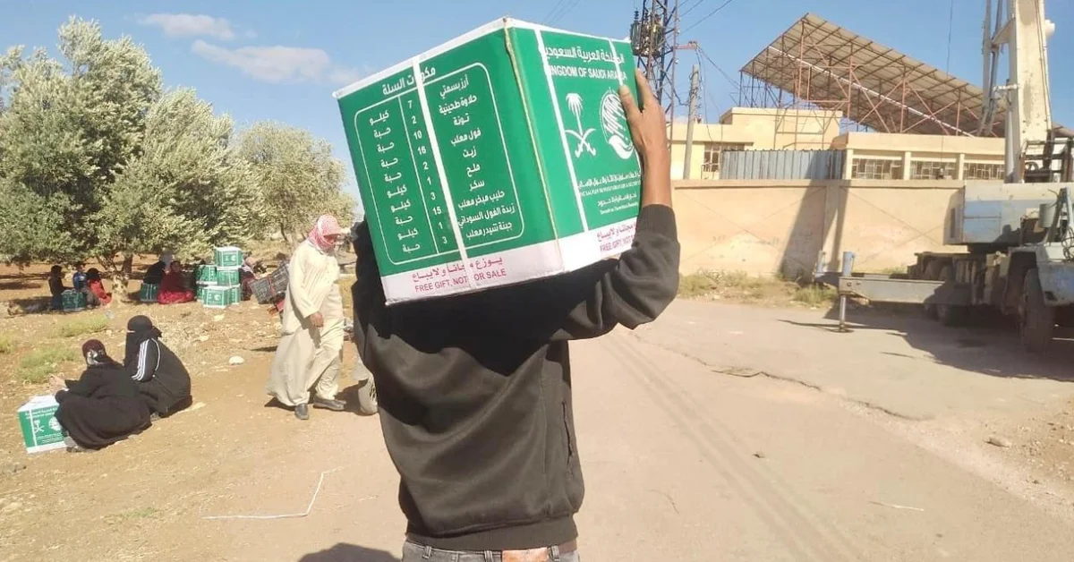 KSrelief Distributes 1,286 Food Baskets to Displaced Families in Syria - Main Image