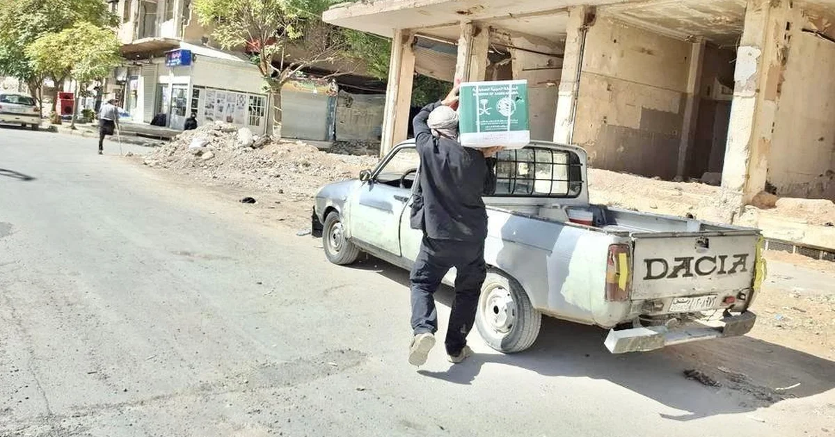 KSrelief Distributes 501 Food Baskets in Syria’s Rif Dimashq - Main Image