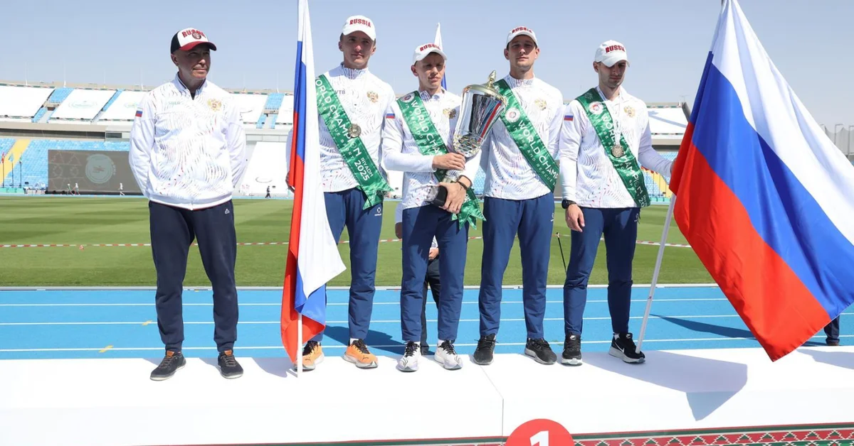 Russia Team Wins First Place in 400-Meter Relay at World Fire and Rescue Championship - Main Image