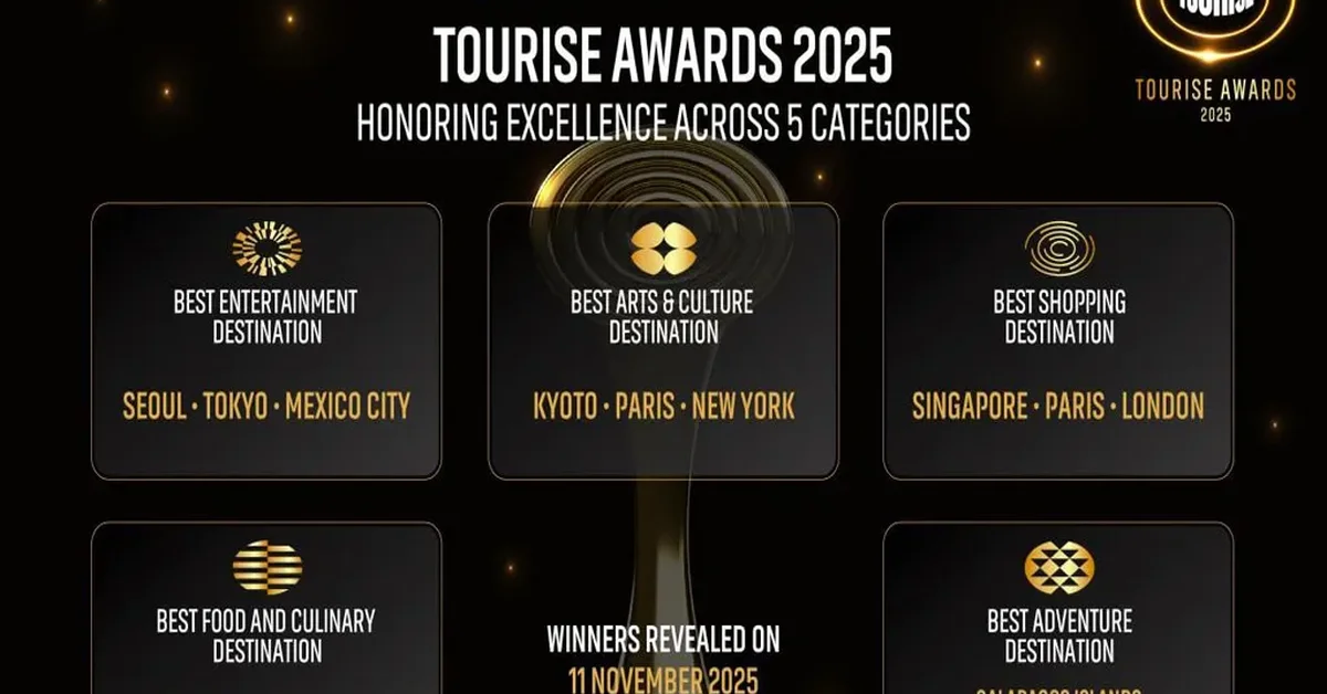 TOURISE Forum Reveals Finalists for 2025 Awards in Global Tourism - Main Image